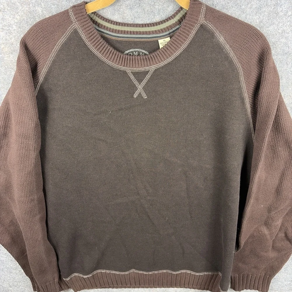 Tommy Bahama Crewneck Brown Pullover Men's Sweater Size XL